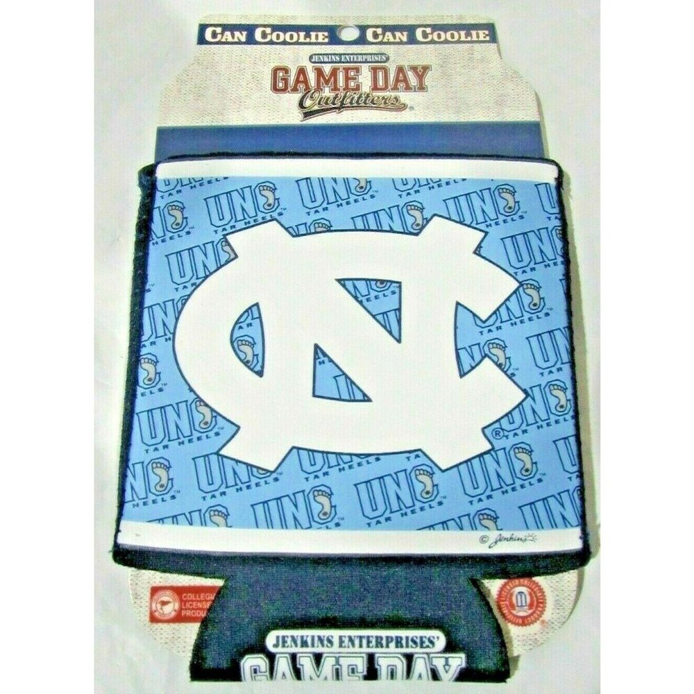 UNC North Carolina Tar Heels on Blue Can Coolie